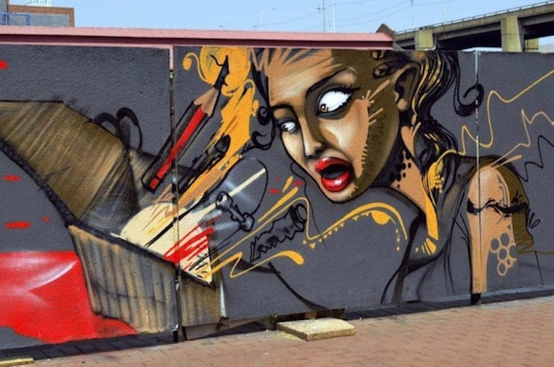 Johannesburg street art when visiting south africa