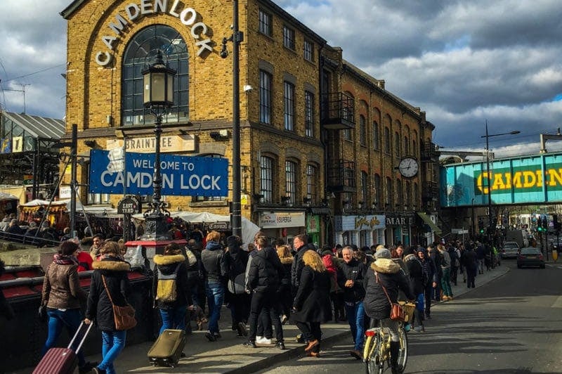 Camden Lock is a great place for exploring London a budget in Europe