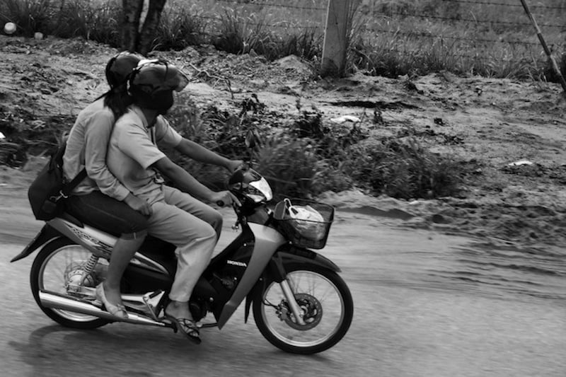 Riding a motorbike when visiting Chiang Mai, Thailand