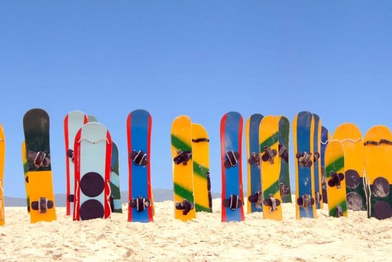 Surfboards offering a USA bucket list experience