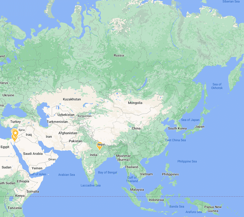 asia travel map