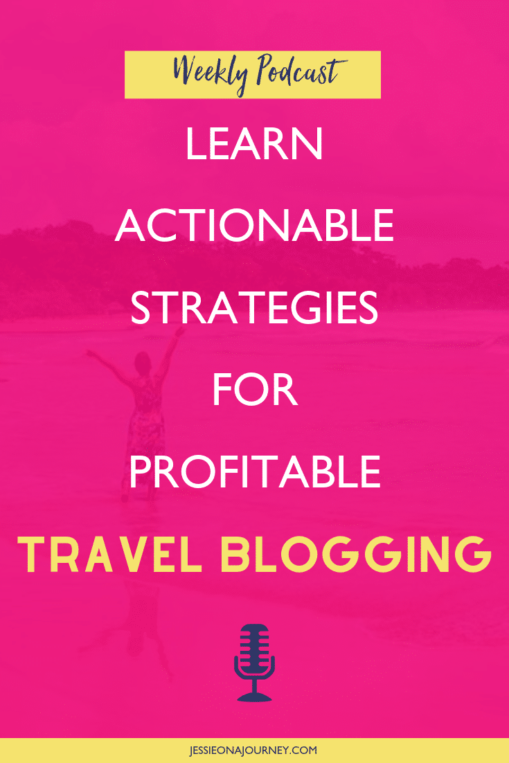 the profitable travel blogger podcast pin