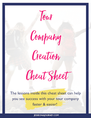 tour company creation cheat sheet